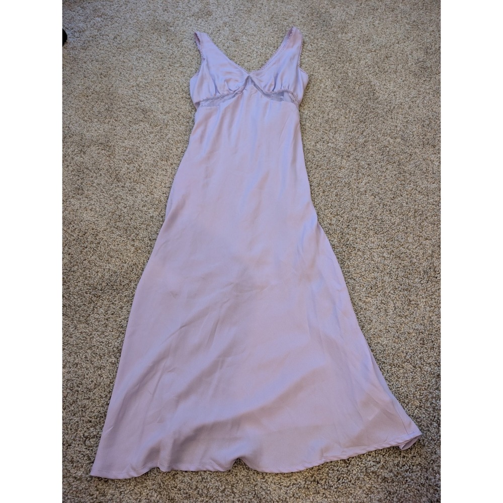Wild Fable Lavender Lace Cut Out V-Neck Maxi Dress Purple Sleeveless Small